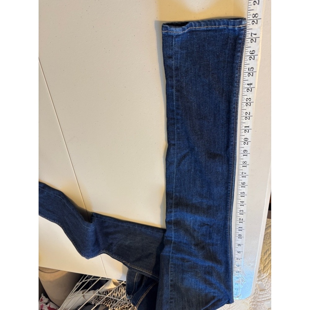 Dittos Skinny Jean Size 25 Dark Indigo Embroidered Elevated Casual Western Ranch - Picture 8 of 8